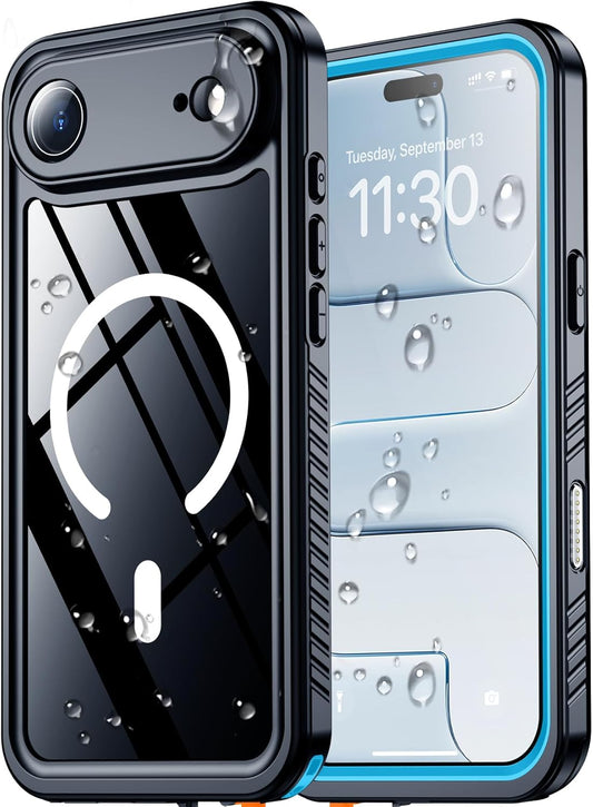 SPIDERCASE Magnetic Waterproof Case for iPhone 17 Air 6.5 Blue