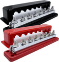 600A Copper Bus Bar 8-Way with Cover - High Current Distribution