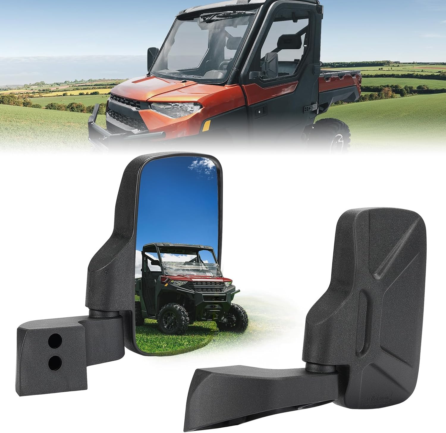 KEMIMOTO Side Mirrors for Polaris Ranger Crew SP XP 1000 570
