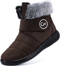 Women Winter Snow Boots - Fur Lined Waterproof Slip On Warmth Aomigoct