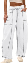 Athlisan Womens Baggy Barrel Pants Wide Leg Sweatpants - Casual