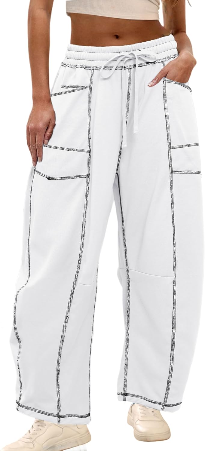 Athlisan Womens Baggy Barrel Pants for Ultimate Comfort