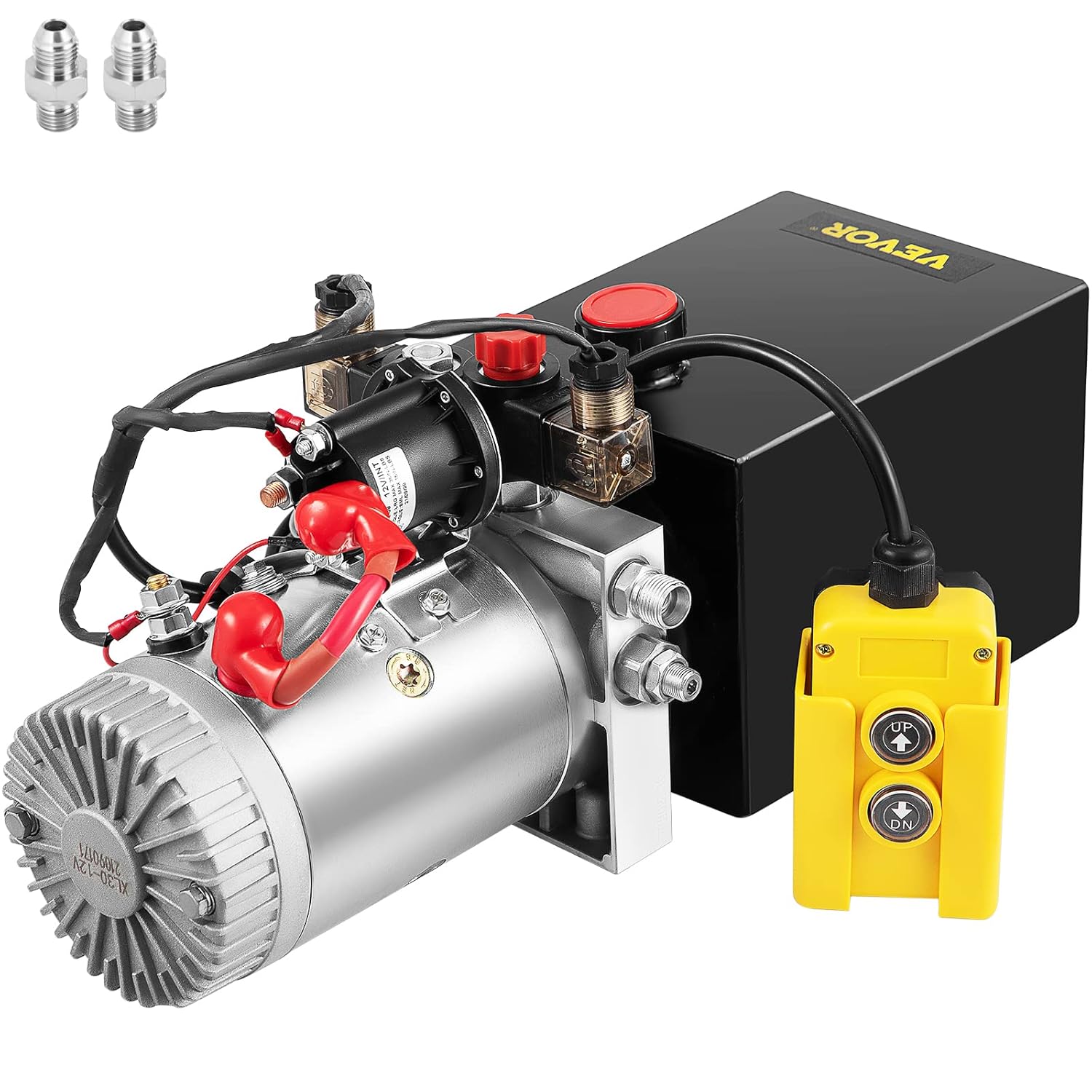 VEVOR Hydraulic Pump 4 Quart Double Acting 12V DC Power Unit