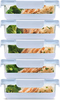 Ello Duraglass 3.4 Cup Meal Prep Set 5-Pack - Durable Glass Meal Prep
