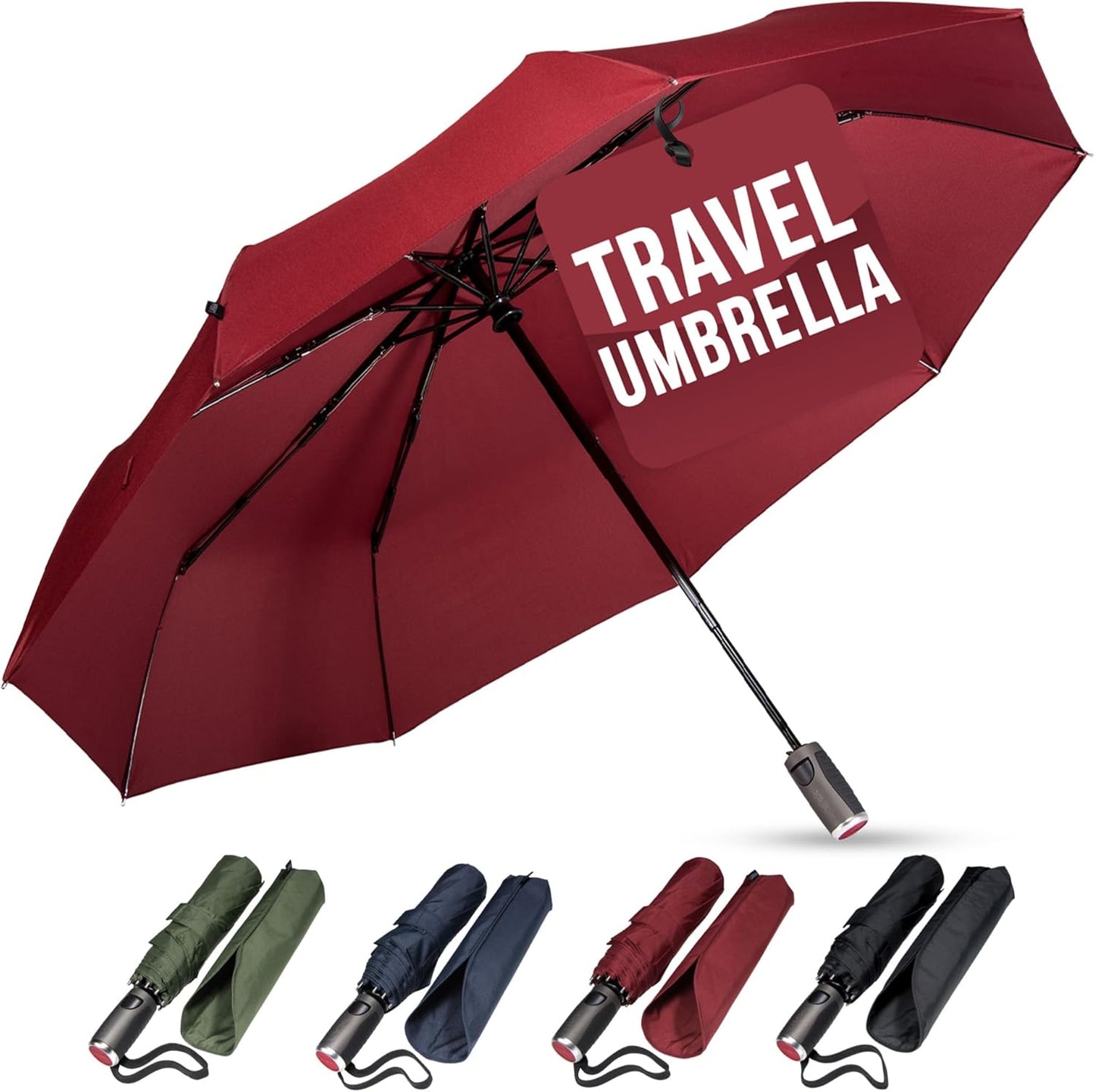 LifeTek Premium Travel Umbrella - Compact & Windproof Design