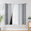 Grey and Greyish White Ombre Blackout Curtains 54 in Length - Light
