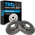 TRQ Rear Brake Rotors Set Solid Compatible with 2013-2016 Dodge Dart