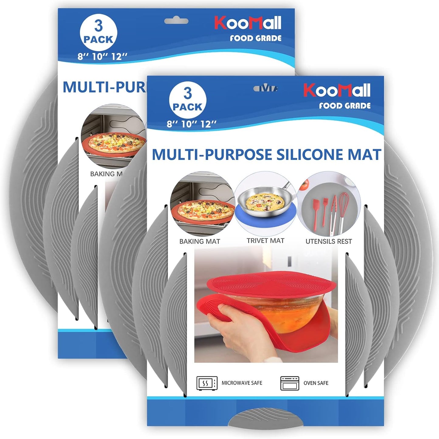 Multi-use Microwave Mat Set for Kitchen by KooMall - 6 PCS