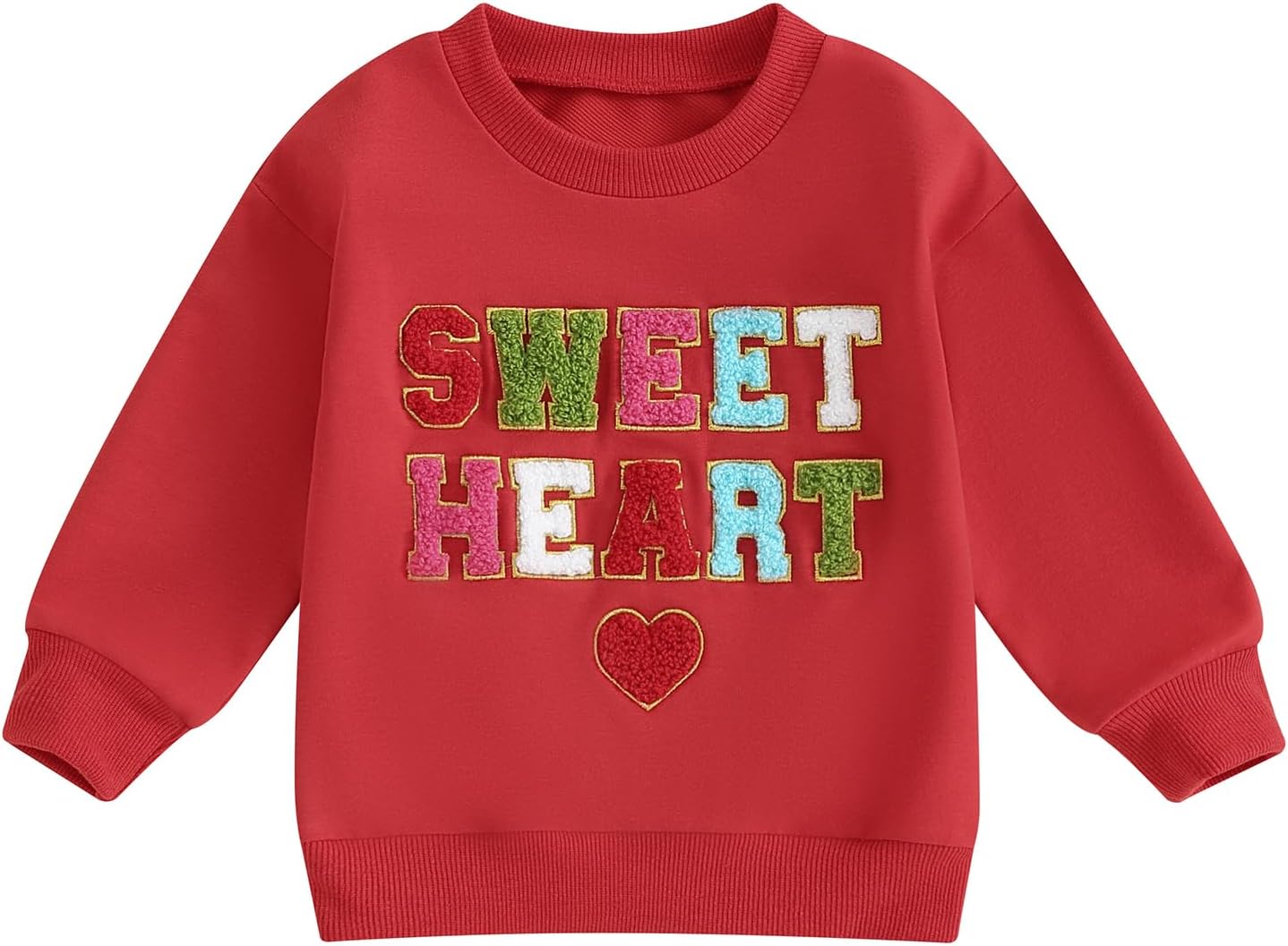 Ledy Champswiin Cozy Toddler Girl Valentine's Sweatshirt - Letter Print