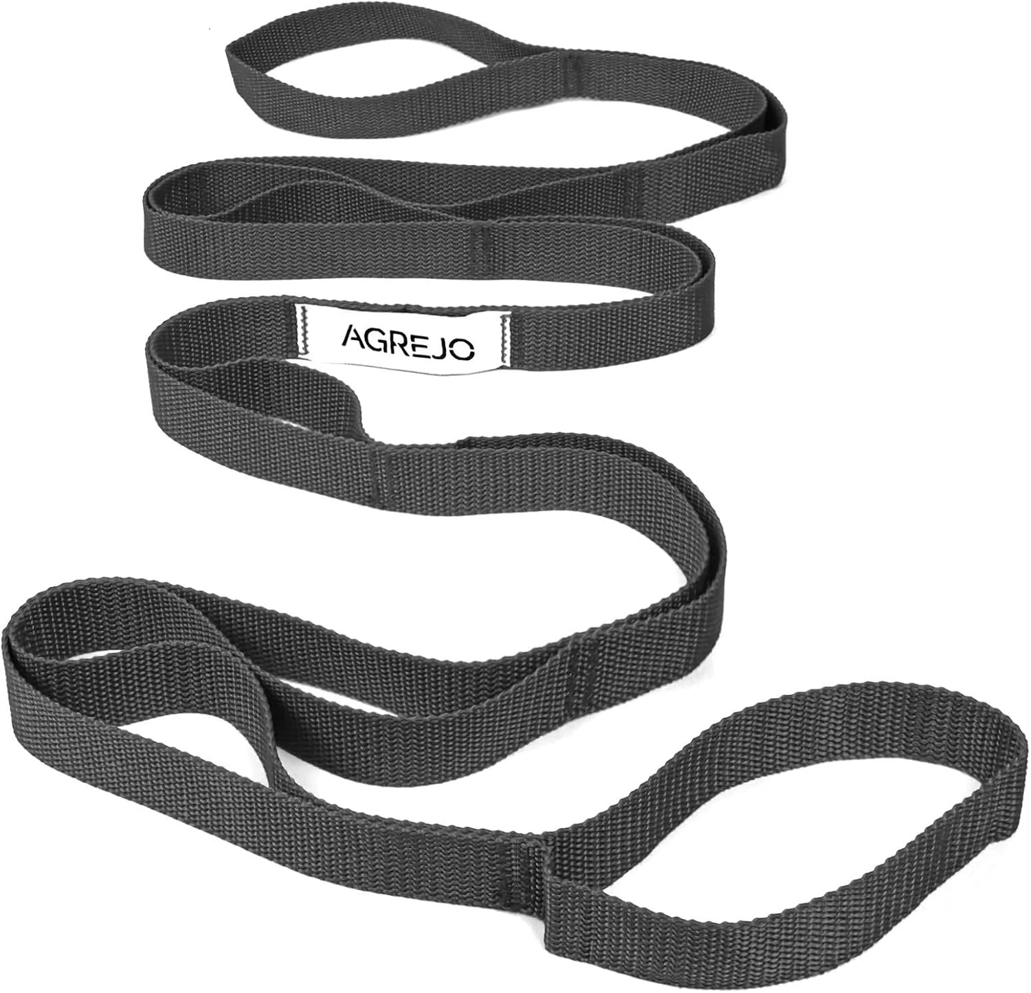 AGREJO Stretching Strap: 10-Loop Non-Elastic for Ultimate Flexibility