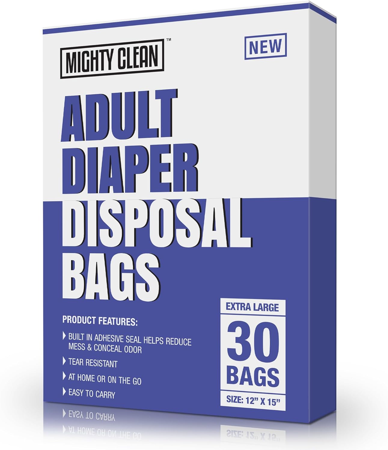 Mighty Clean Disposable Diaper Bags - 30 Leak-Proof Bags