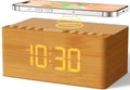 Wooden White Noise Sound Machine Alarm Clock - All-in-One Bedside