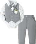 Baby Boy Suit 5Pcs Infant Gentleman Outfit - Classic Formal Set SANMIO