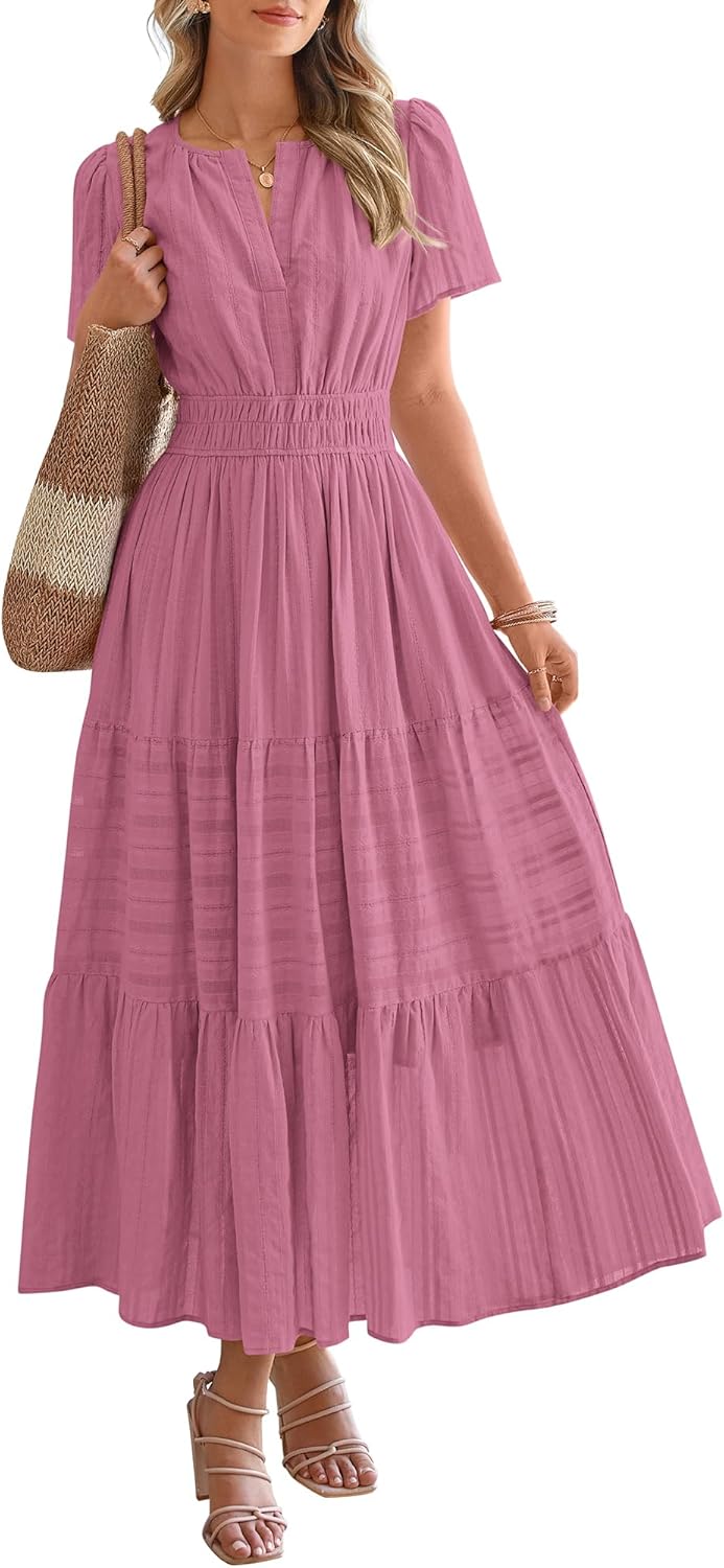 BTFBM Womens Summer Casual Maxi Dress with Pockets and Style