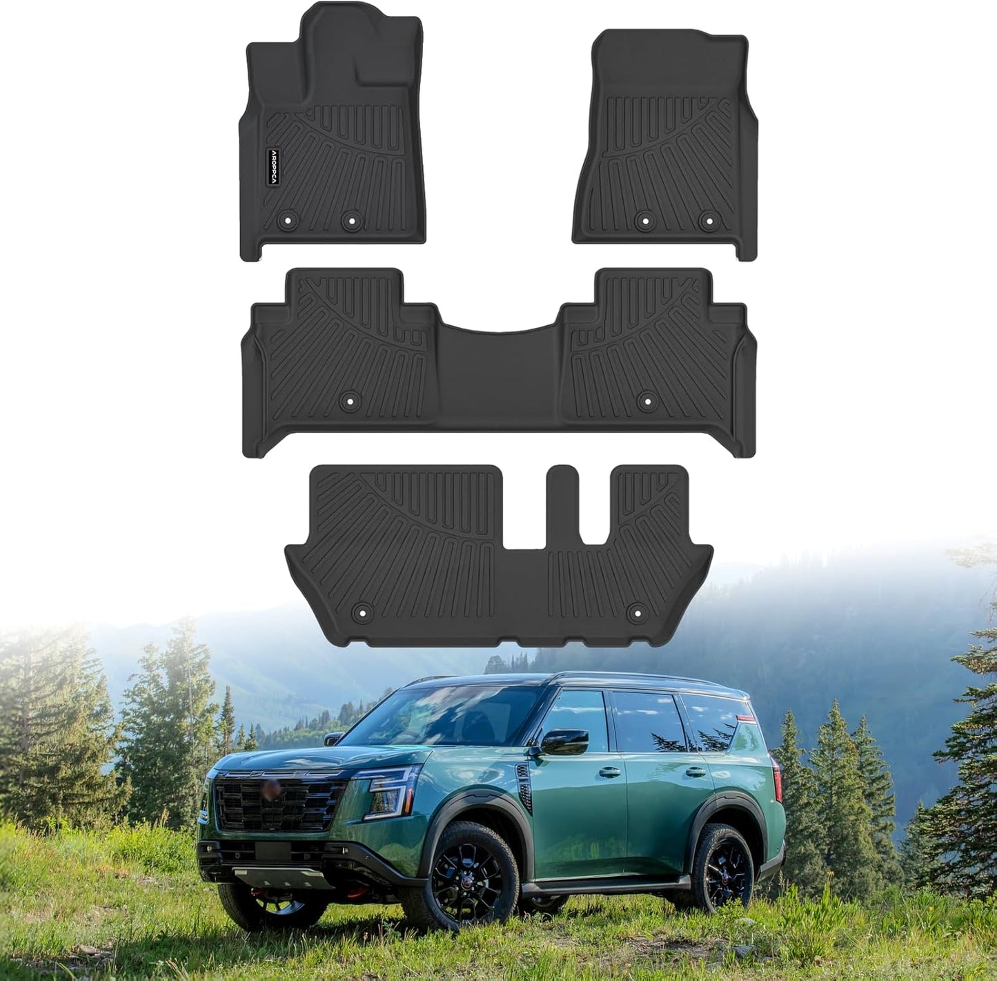 All Weather Car Floor Mats for 2025 2026 Nissan Armada
