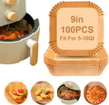 Air Fryer Liners Disposable Paper 100Pcs 9in Square - Easy Cleanup
