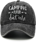 Stylish Embroidered Camping Hat - Hair Don't Care!