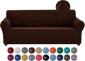 Joccun Stretch Couch Cover Slipcovers - Chocolate Sofa Protector
