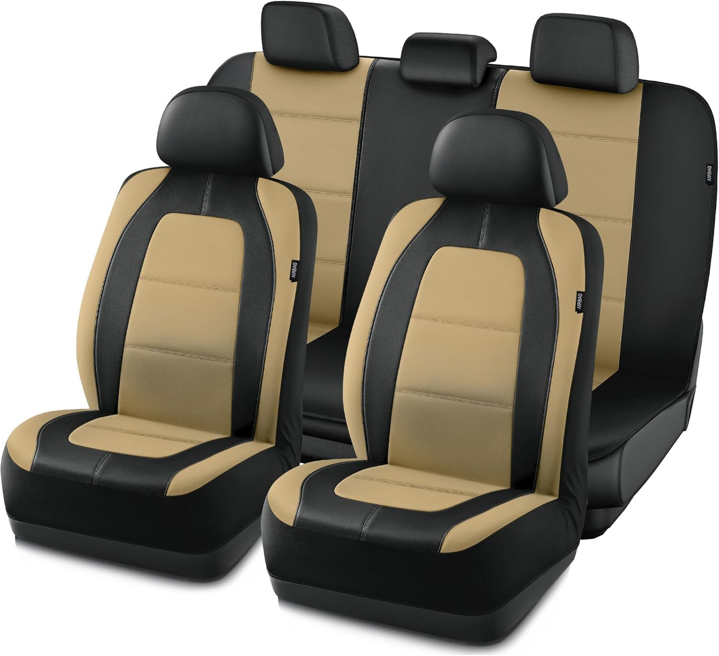Road Comforts Leather Car Seat Cover Set for Universal Fit