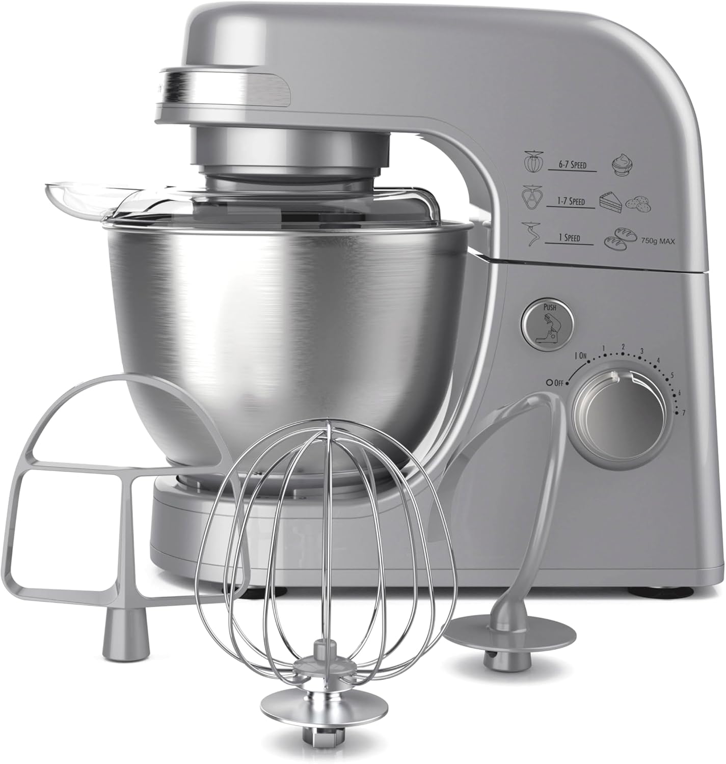 Hamilton Beach Electric Stand Mixer with 7 Speeds and Attachments