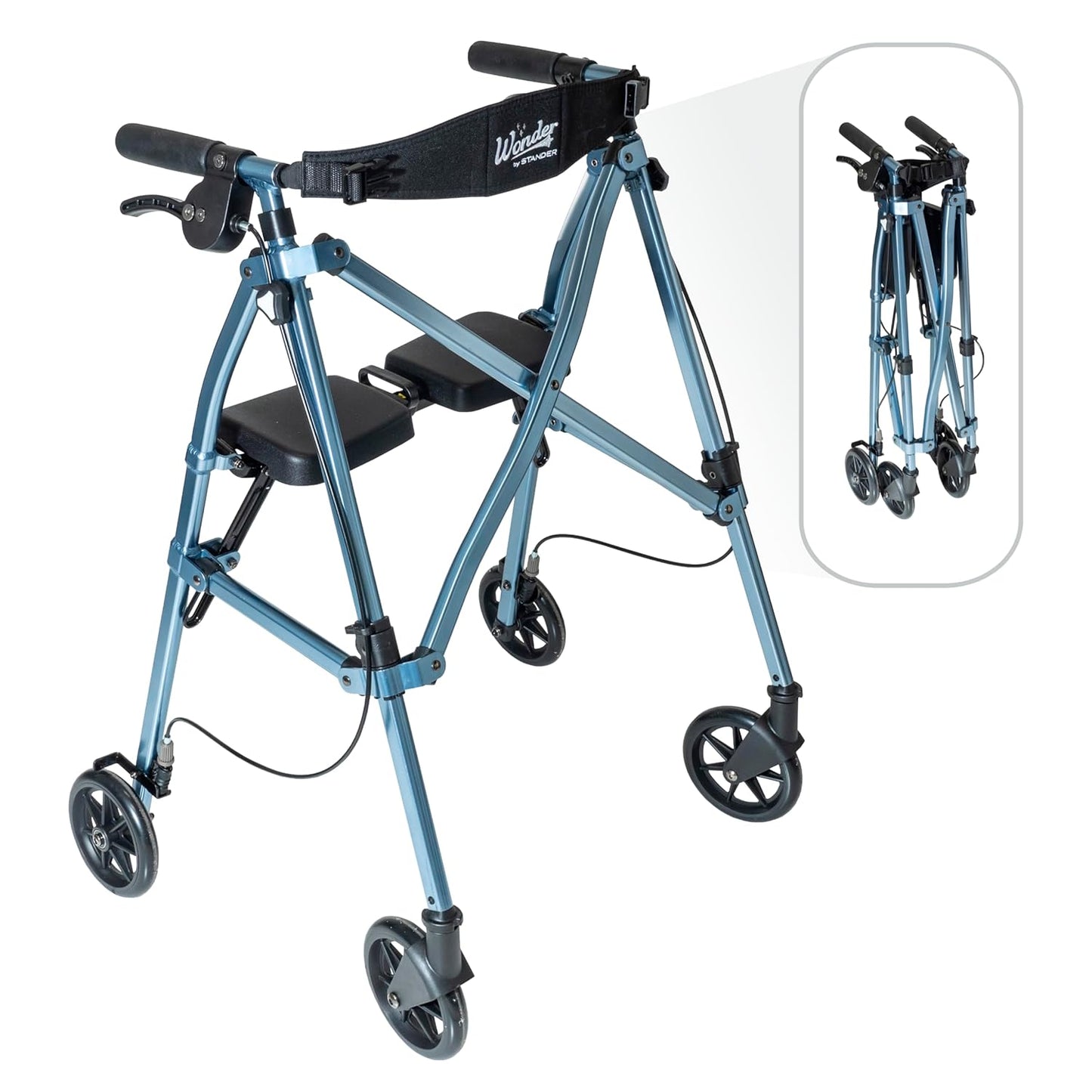 Stander Space Saver Rollator: Compact Folding Walker for Seniors