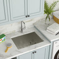 21 Inch Undermount Laundry Sink Utility 12 in Deep - Heavy Duty