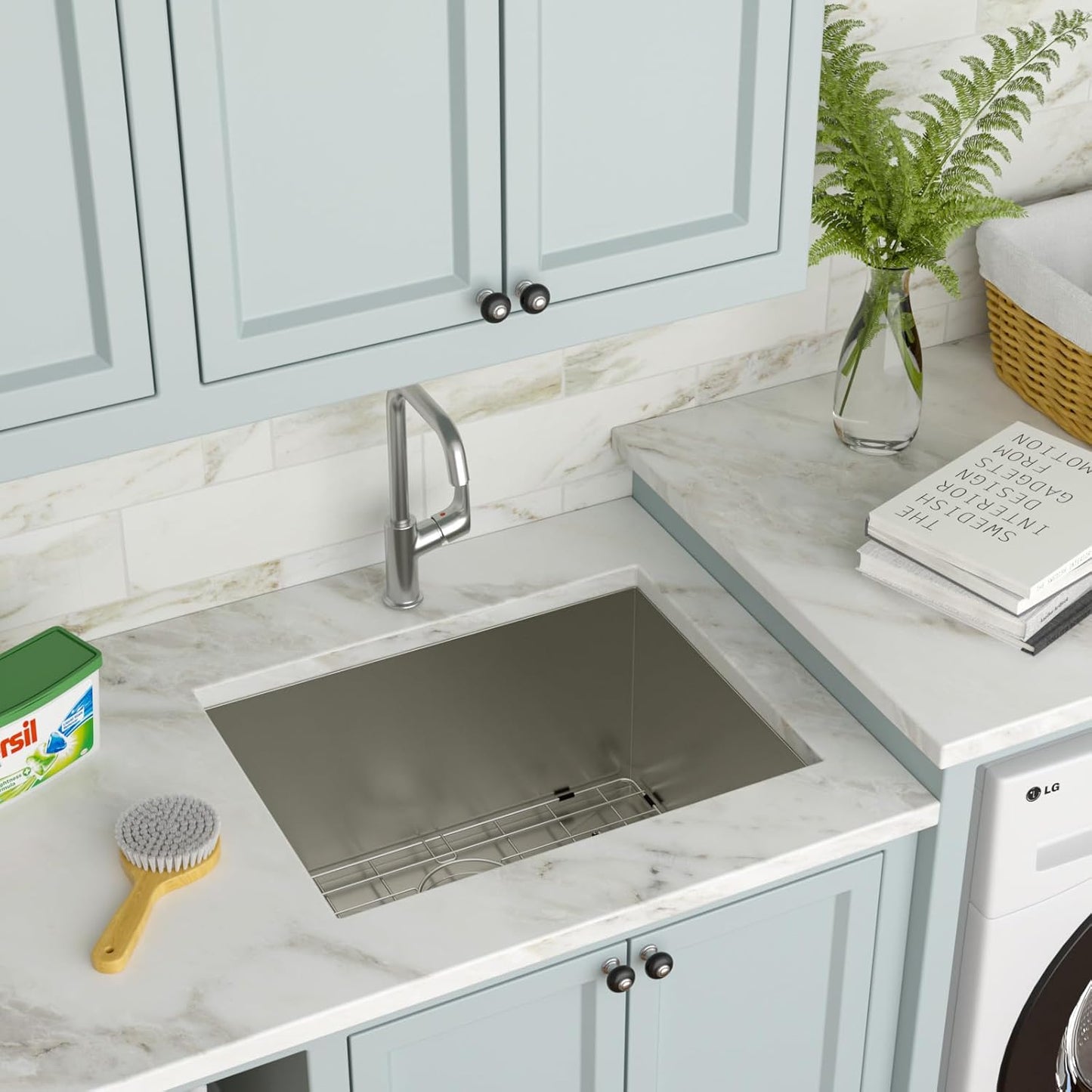 21 Inch Undermount Laundry Sink Utility for Home Cleaning Needs