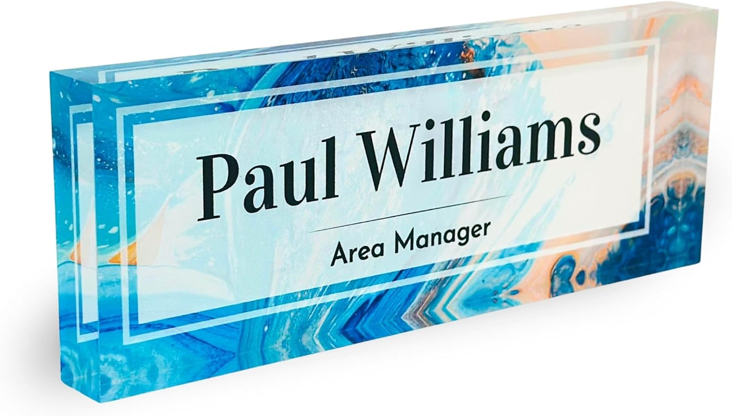 Customized Clear Acrylic Desk Name Plate Block for Professionals