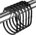 Wide Shower Curtain Hooks - 12PCS Rust Proof Stainless Steel Rings