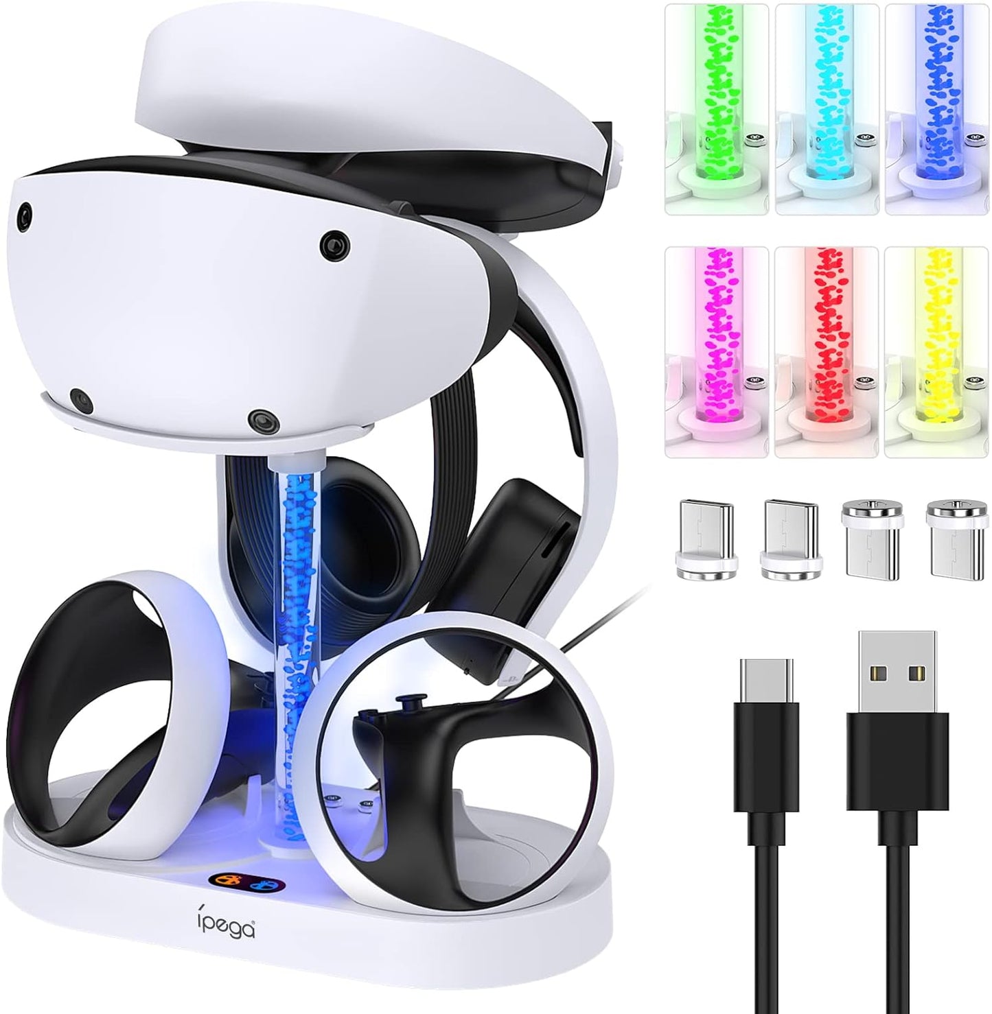 Charging Station for PS VR2 with RGB Light - GORIXER Stand