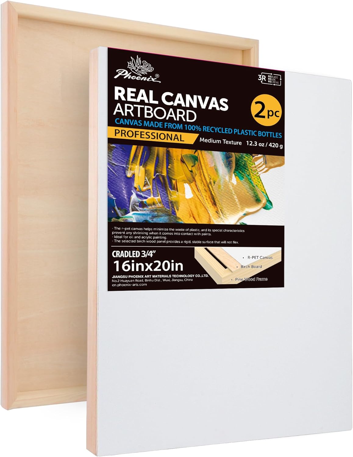 PHOENIX Anti-Shrink Art Board - Eco-Friendly 16x20 Inch Panels