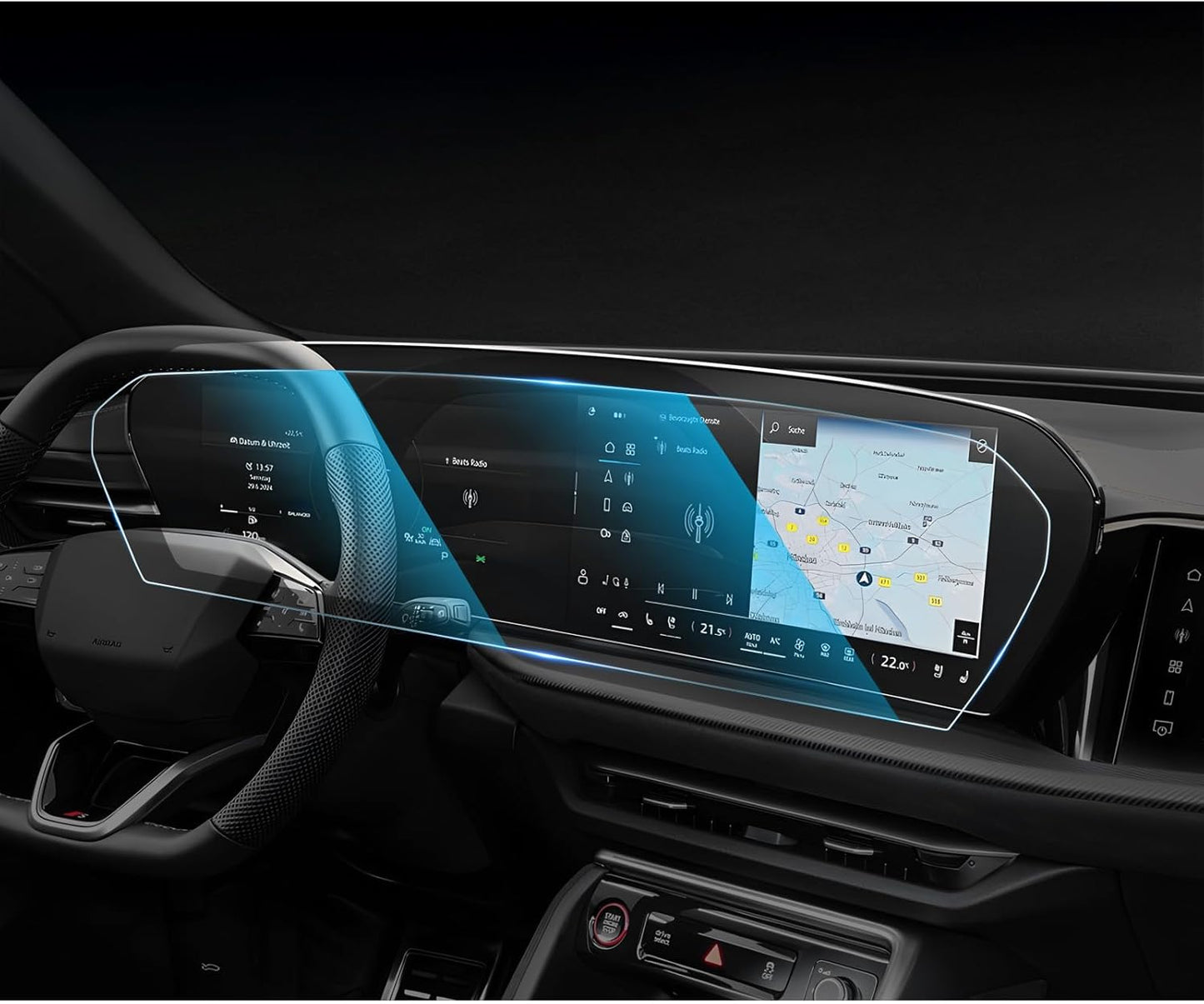 CDEFG Tempered Glass Screen Protector for Audi Q5 Q6 Models