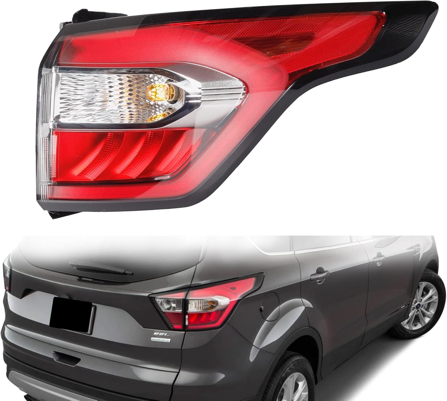 Right Passenger Side Tail Light Assembly for Ford Escape 2017-2019