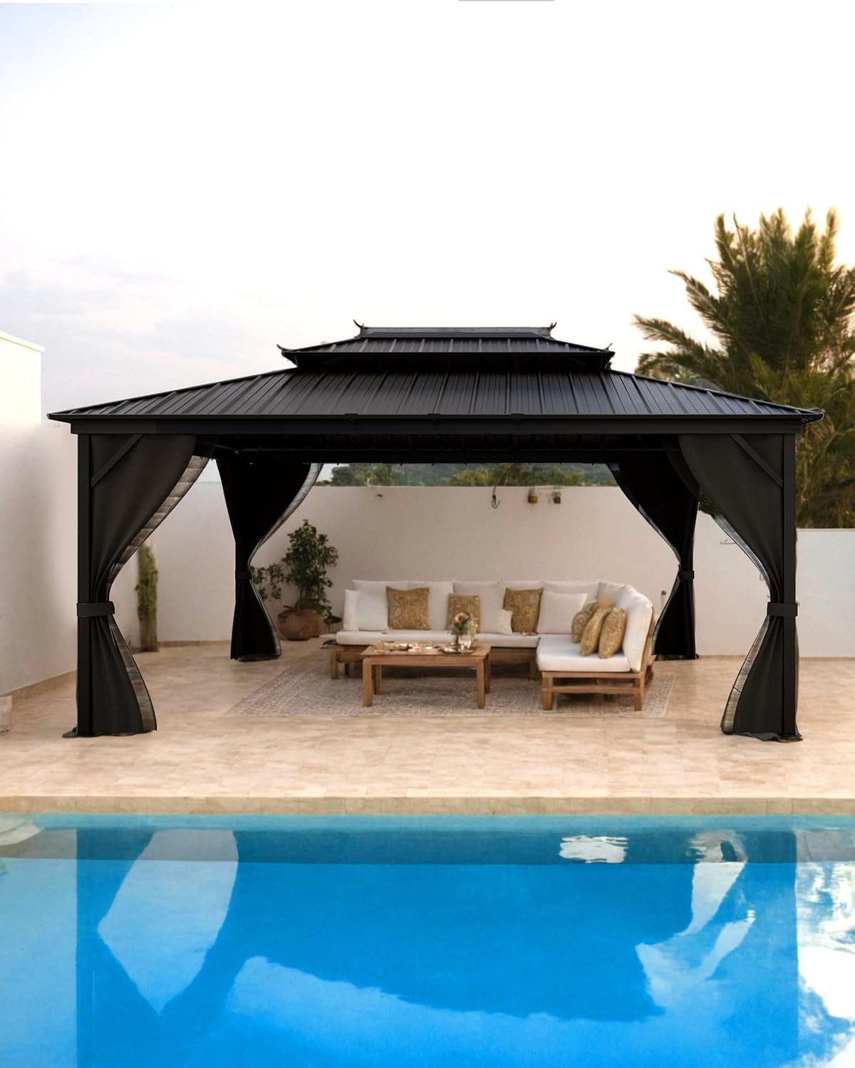 Durable Hardtop Gazebo 12 ft x 16 ft for All Weather Use