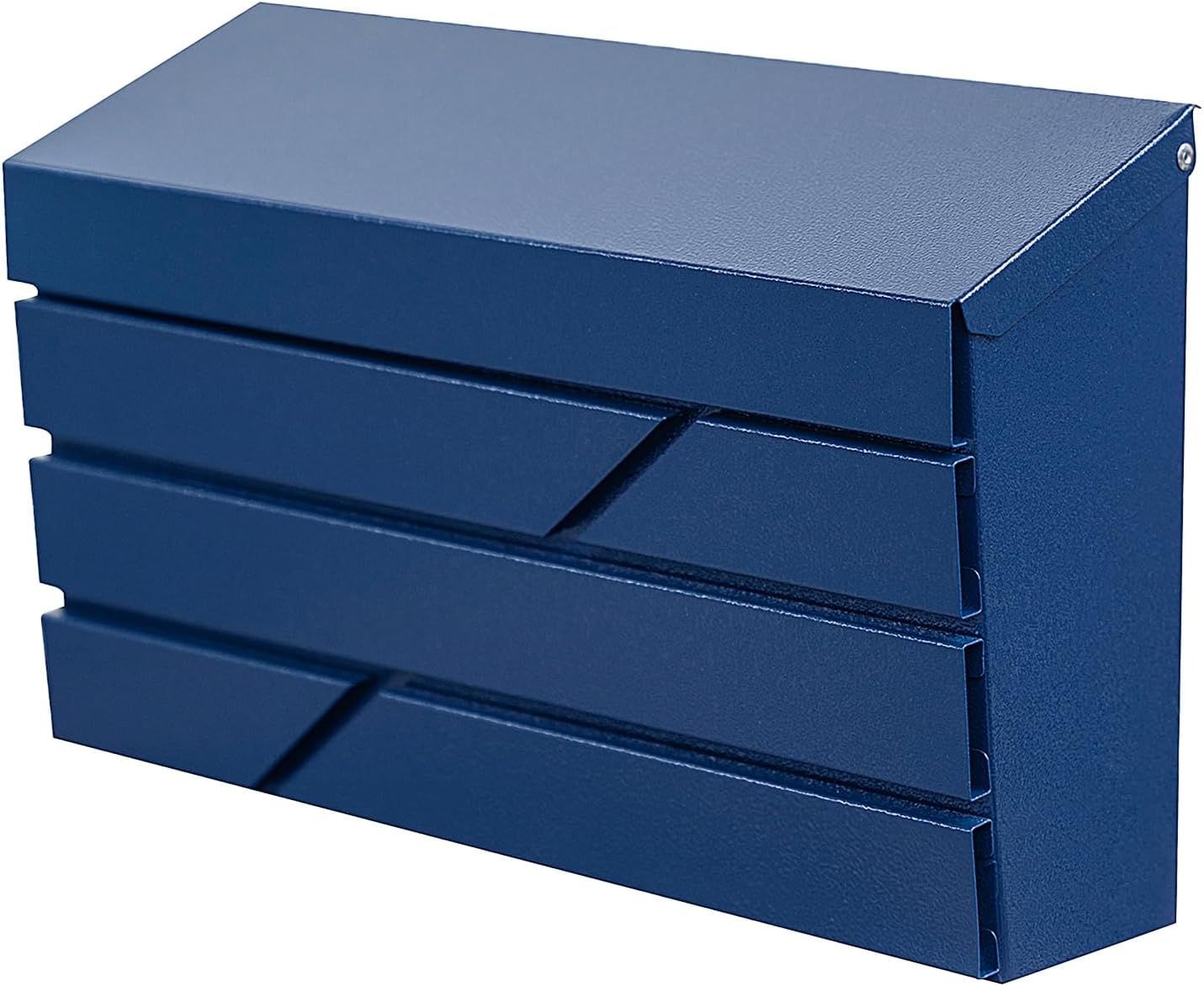 Large Capacity Wall Mount Mailbox for House Outside, Blue