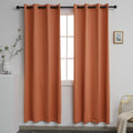 Burnt Orange Blackout Curtains 84 in Panel Pair - Thermal Insulated