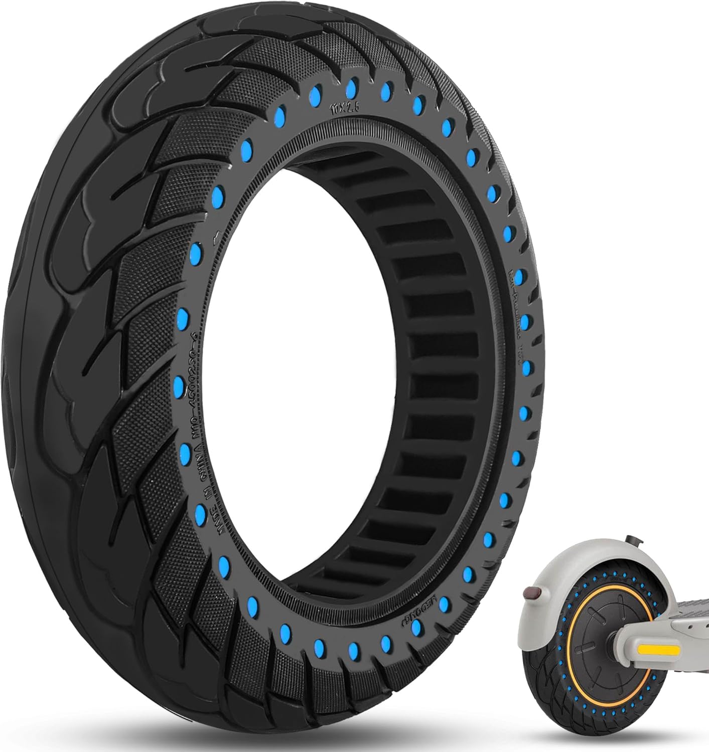10X2.5 Solid Tire for Ninebot Max G30P and Other Scooters