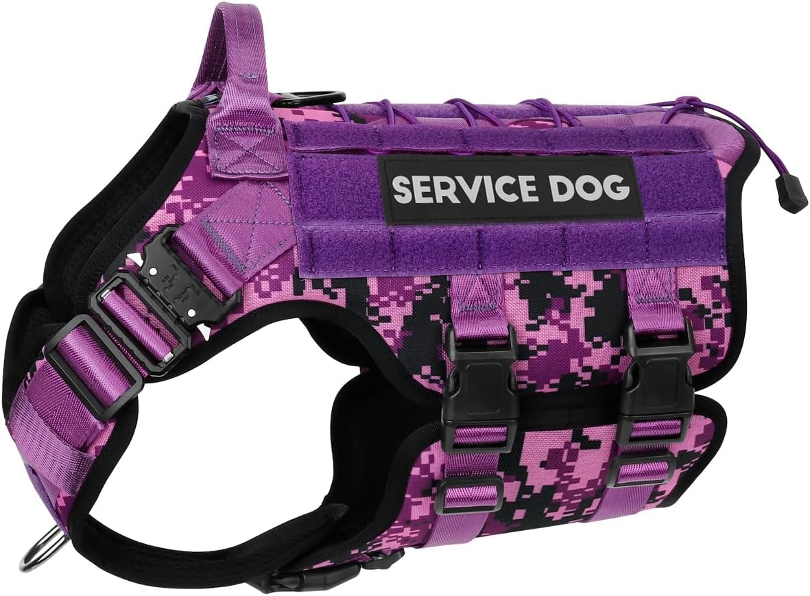 Tactical Dog Harness for Medium Large Dogs - No Pull ESA Vest