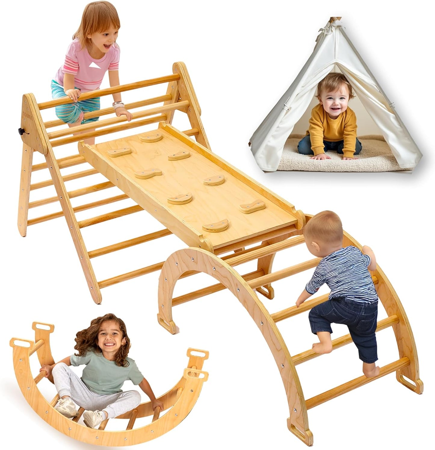 Montessori 5-in-1 Pikler Set for Toddlers