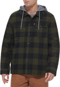Levi's Mens Plaid Sherpa Lined Hooded Shirt Jacket (Regular & Big