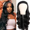 Fylora Headband Wig Human Hair Body Wave 18 in - Wear and Go Comfort
