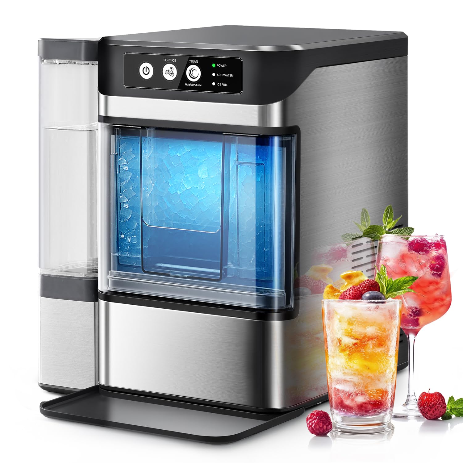 Chewable Crunchable Countertop Nugget Ice Maker for Parties