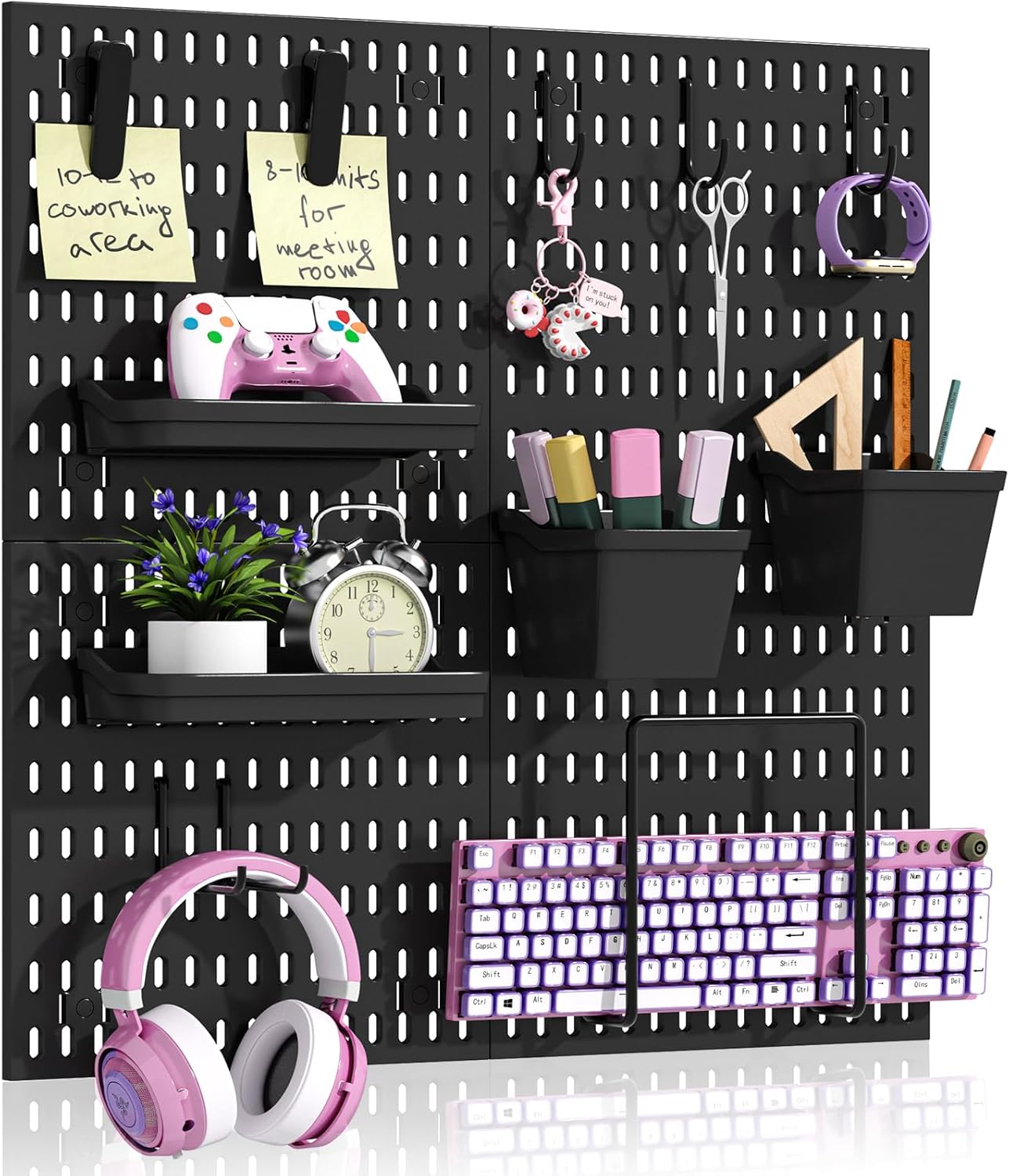 AKTOP Peg Board Wall Organizer Kit for Home and Office Storage