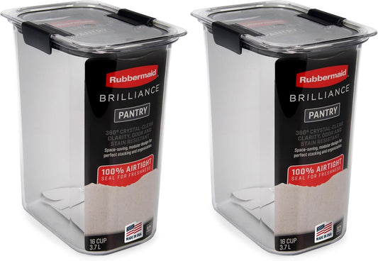 Rubbermaid Brilliance 16-Cup Airtight Food Storage Containers