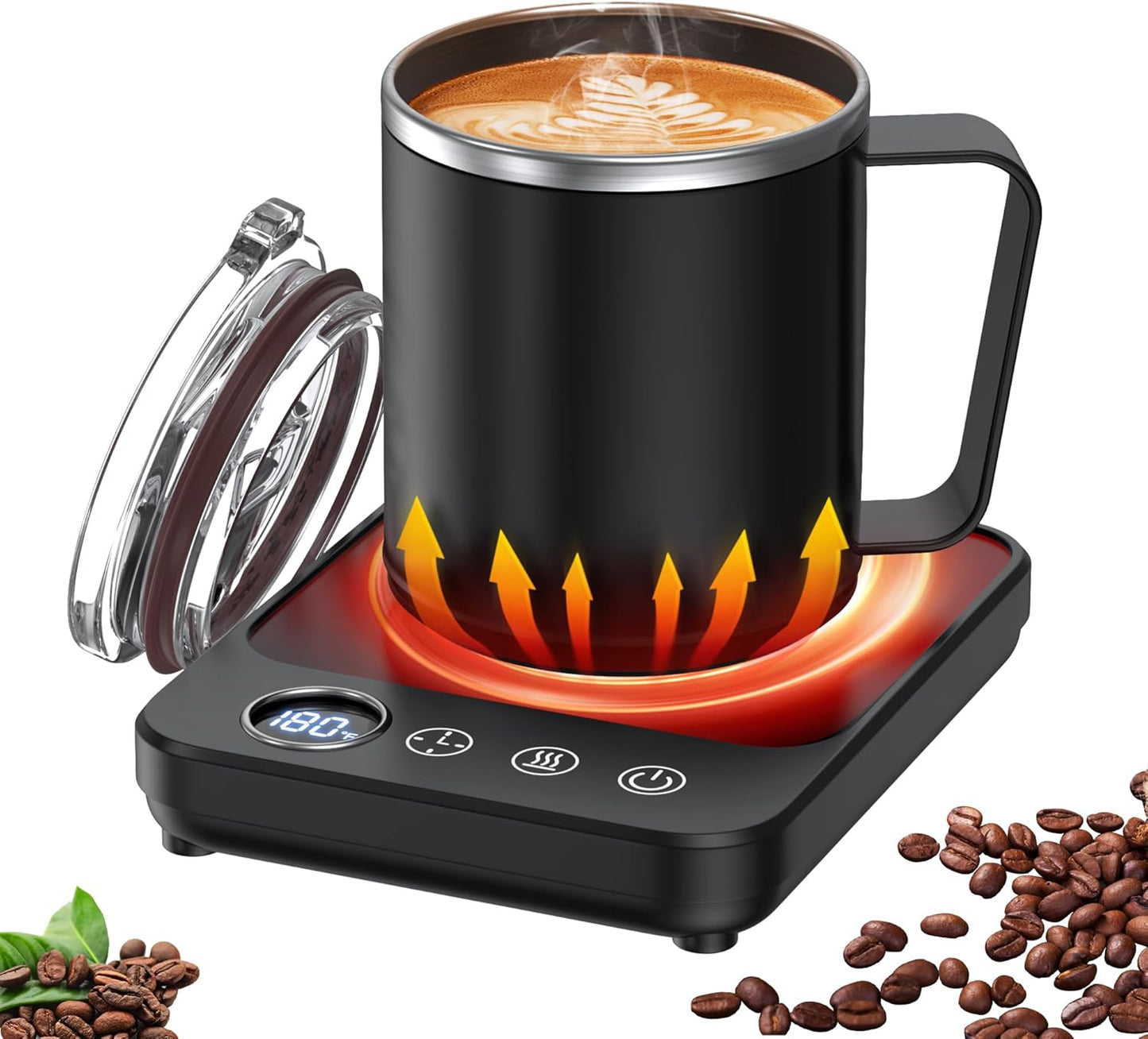 Mabahoo Coffee Mug Warmer Set - 6 Temp Settings, Auto Shut Off