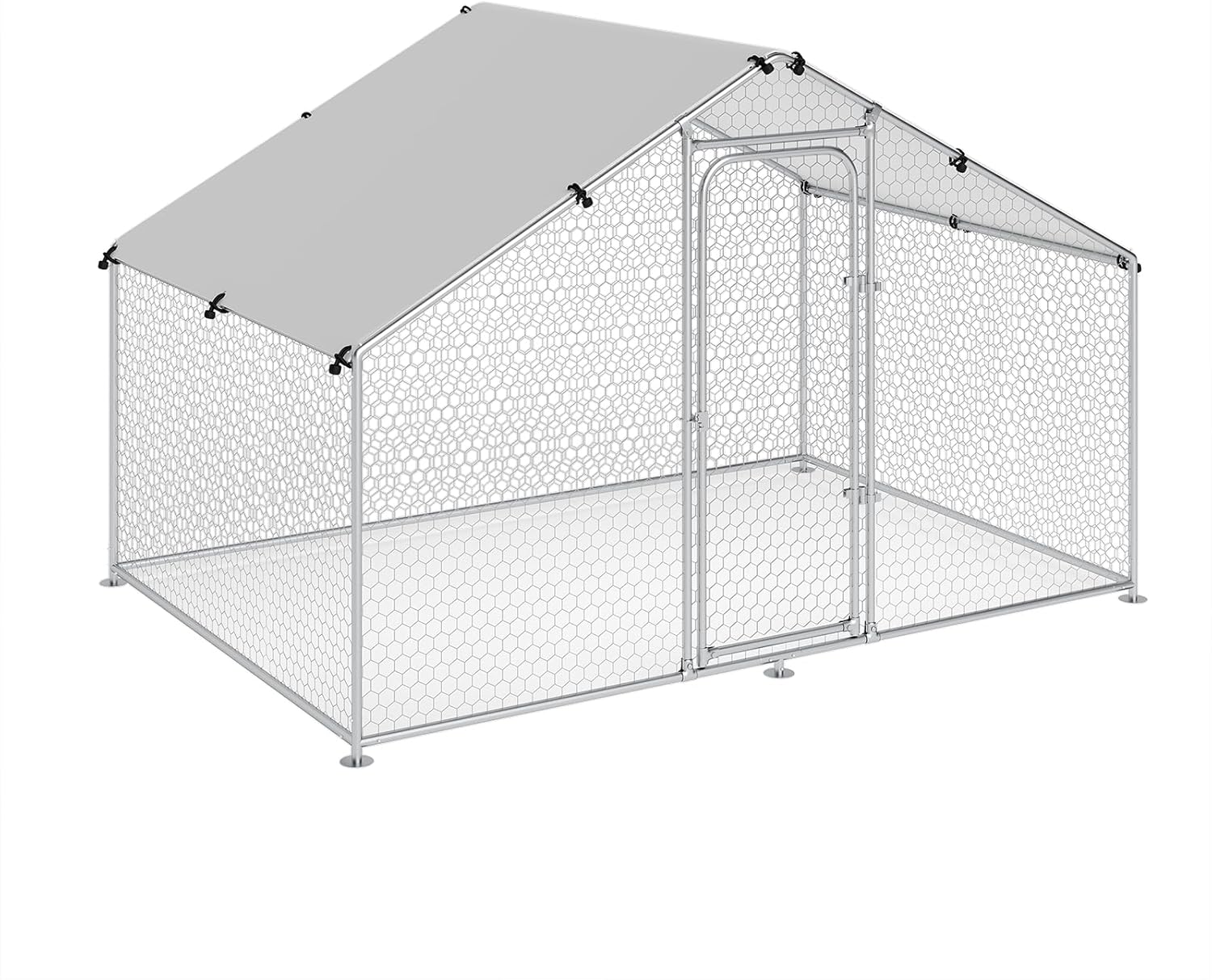 Large Metal Chicken Coop Walk-in Poultry Cage for Outdoor Use