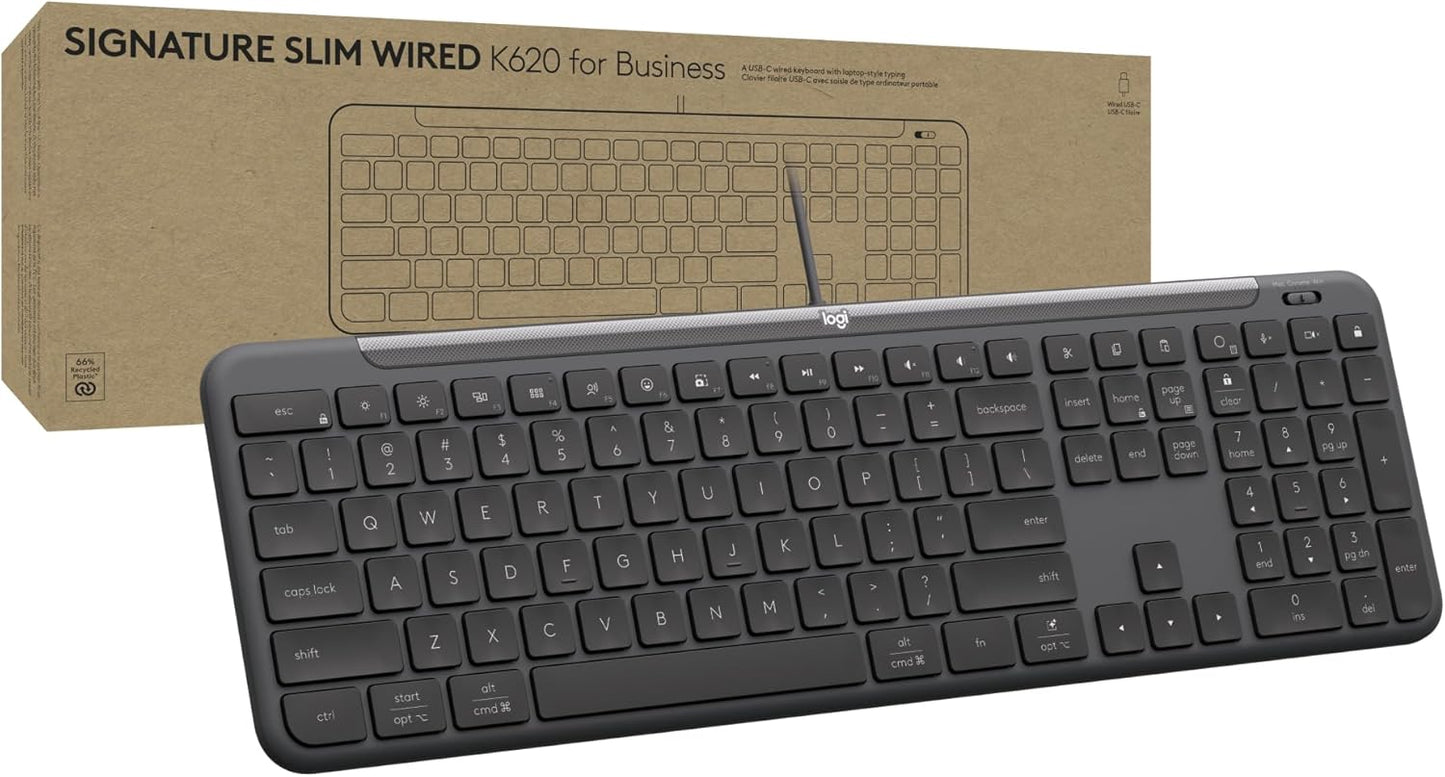 Logitech Signature Slim Wired K620 Keyboard for Business Use