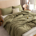 ROSGONIA Queen Comforter Set Olive Green - All Season Cozy Queen