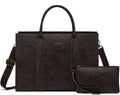 LOVEVOOK Women's Vintage Leather Laptop Tote Bag for 15.6 Inch Laptops