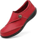 Women's Classic Casual Leather Loafers - Comfortable Everyday Slip Ons
